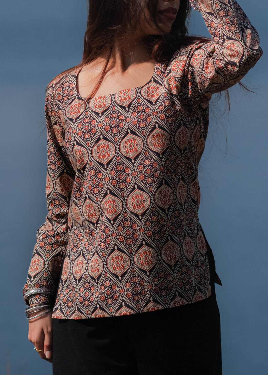 Ajrakh Short Kurta