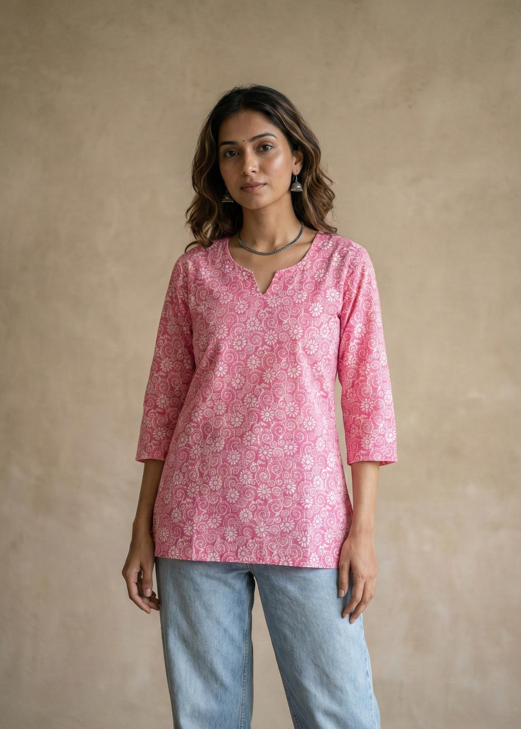 Floral Short Kurta