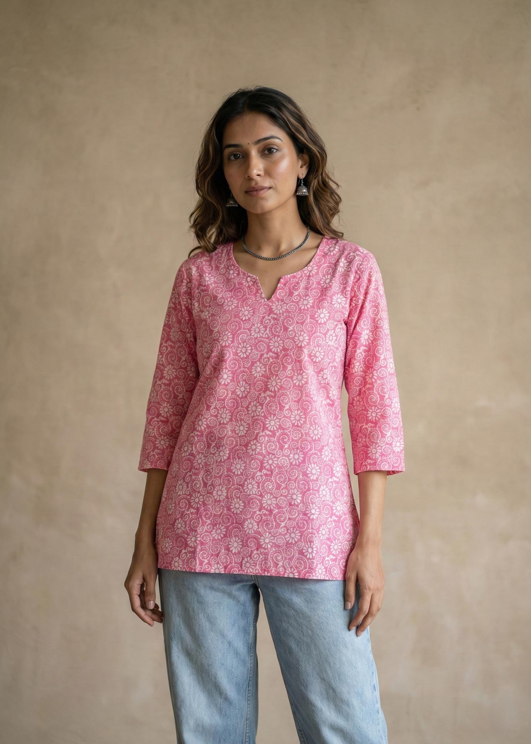 Floral Short Kurta