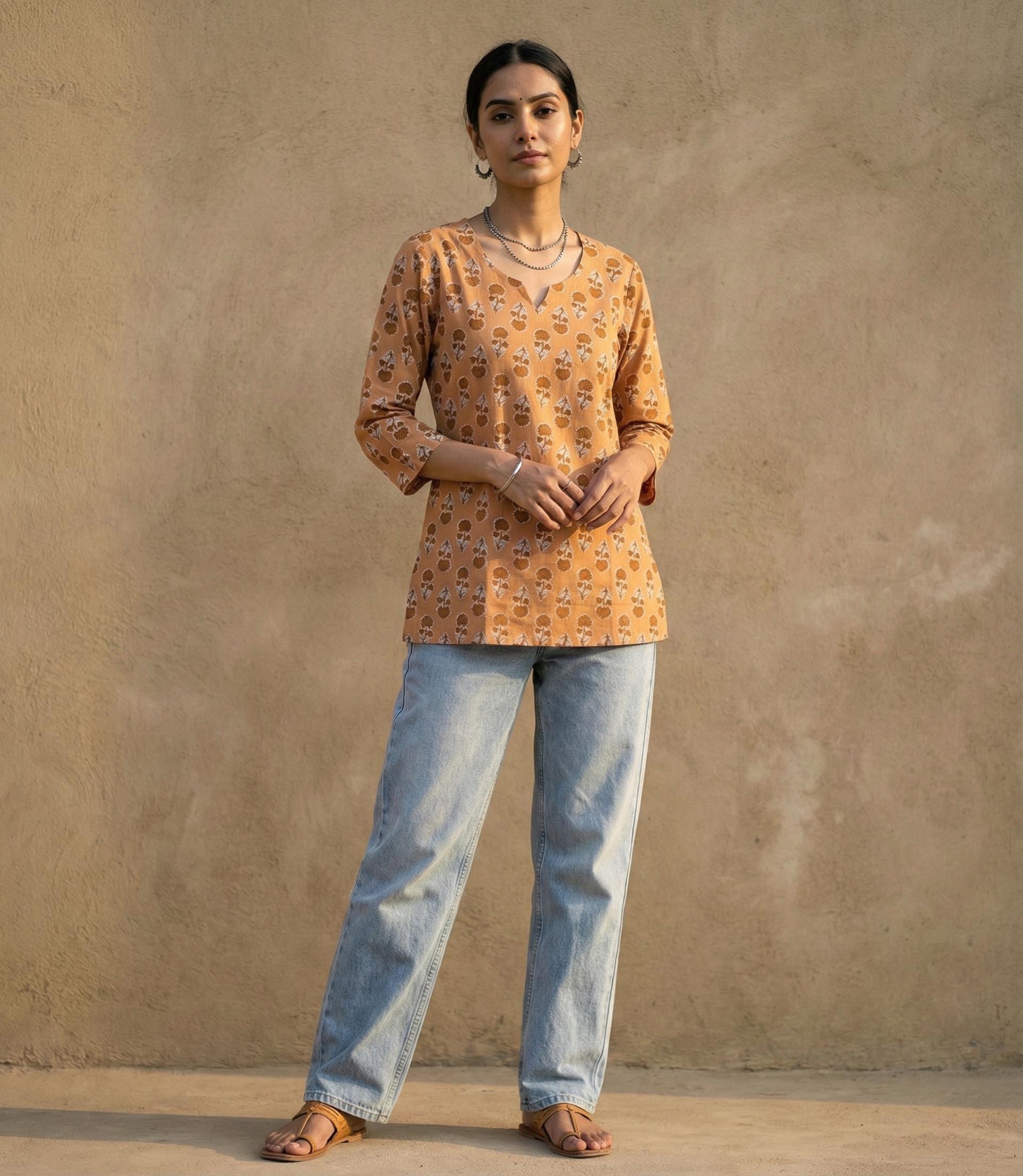 Floral Short Kurta