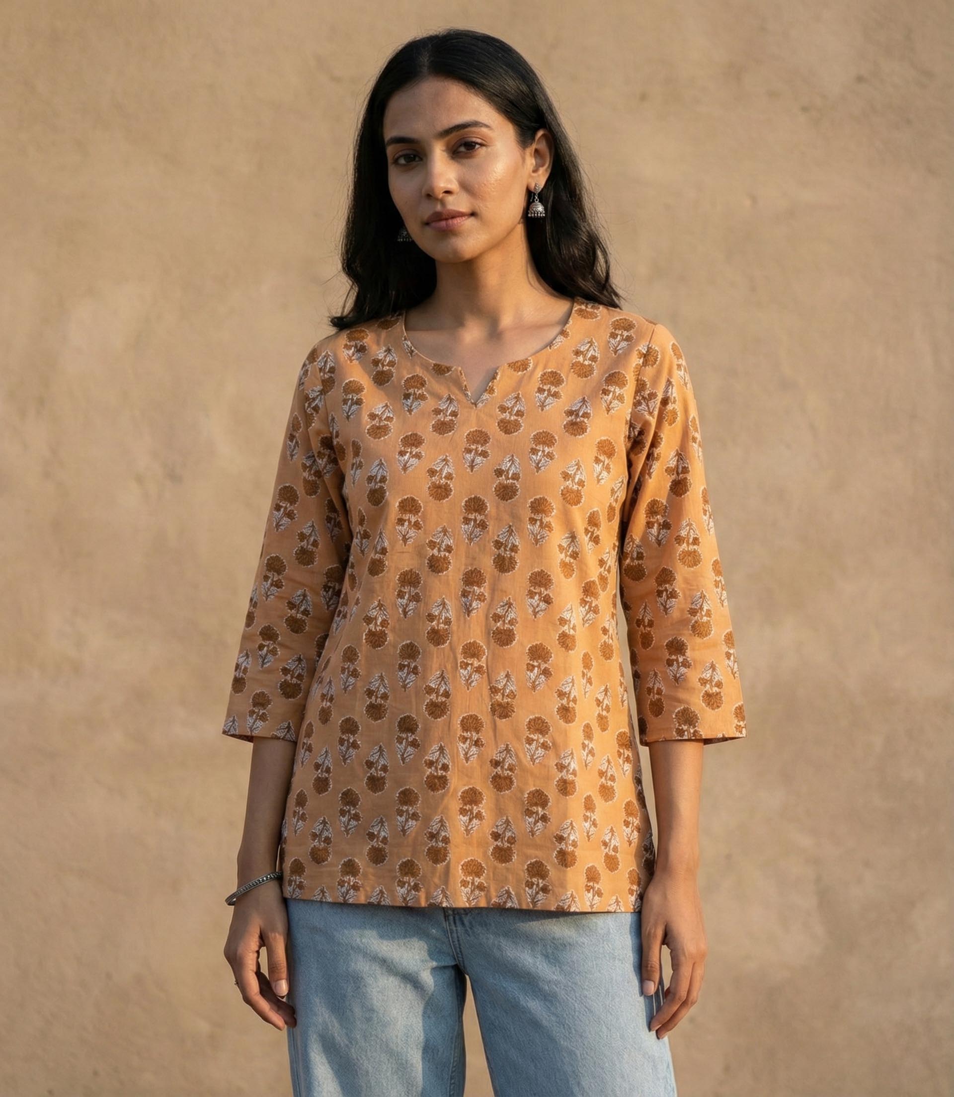 Floral Short Kurta