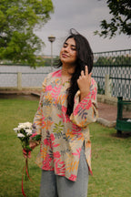 Kurta mi-longue botanique